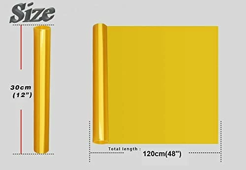 Cheapest ???? 12” X 48” Glossy Yellow Tint Air-Release Vinyl Wrap Film Roll For Car Headlight, Taillight , Fog Lights With Squeegee + Cutter(Glossy Yellow) ✨ 5 Cheapest ???? 12” X 48” Glossy Yellow Tint Air-Release Vinyl Wrap Film Roll For Car Headlight, Taillight , Fog Lights With Squeegee + Cutter(Glossy Yellow) ✨ - Image 3