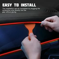 Outlet ???? EL Wire Interior Car LED Strip Lights, USB Auto Neon Light Strip With Sewing Edge, 16FT Electroluminescent Car Ambient Lighting Kits With Fuse Protection, Car Decoration Accessories (Red/16FT) ❤️ -Govee-shop 412Rw25aVYL