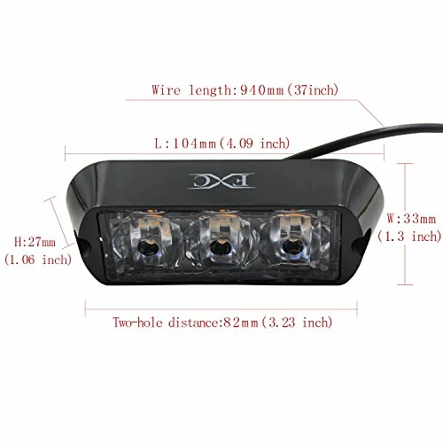 Wholesale ⌛ (2PCS 3-LED Strobe Lights Amber Waterproof Emergency Beacon Flash Lights,Purishion Caution Bar 12 Different Flashing Car SUV Pickup Truck Van¡ 4l Amber ???? 6 Wholesale ⌛ (2PCS 3-LED Strobe Lights Amber Waterproof Emergency Beacon Flash Lights,Purishion Caution Bar 12 Different Flashing Car SUV Pickup Truck Van¡ 4l Amber ???? - Image 4