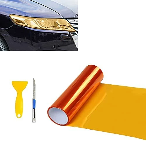 Cheapest ???? 12” X 48” Glossy Yellow Tint Air-Release Vinyl Wrap Film Roll For Car Headlight, Taillight , Fog Lights With Squeegee + Cutter(Glossy Yellow) ✨ 14 Cheapest ???? 12” X 48” Glossy Yellow Tint Air-Release Vinyl Wrap Film Roll For Car Headlight, Taillight , Fog Lights With Squeegee + Cutter(Glossy Yellow) ✨ - Image 12
