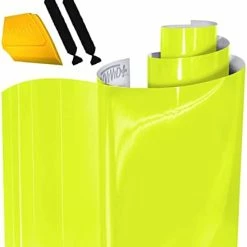 Coupon ⭐ Air-Tint Extra-Wide Headlight Taillight Vinyl Tint Wrap 16 Inch X 48 Inch Roll Including Yellow Detailer Squeegee & 2X Black Felt Edge Decals (Dark Black) ???? -Govee-shop 418 9WITN L. AC