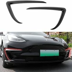 Cheapest ✨ Xipoo Fit Tesla Model 3 Fog Light Trim Front Fog Light Cover Eyebrow Cover Trim Frame Exterior Decoration For 2017 2018 2019 2020 2021 2022 Tesla Model 3 Accessories (Matte Black) ???? -Govee-shop 419lo 72q5S. AC