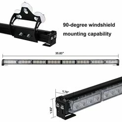 New ???? ASPL 36" 32LED Traffic Advisor Light Bar Warning Emergency Strobe Light Bar Directional Flashing Emergency Caution Lighting Led Safety Lights With 16 Ft Straight Cord (Amber/White) ⌛ -Govee-shop 419unELVO4L