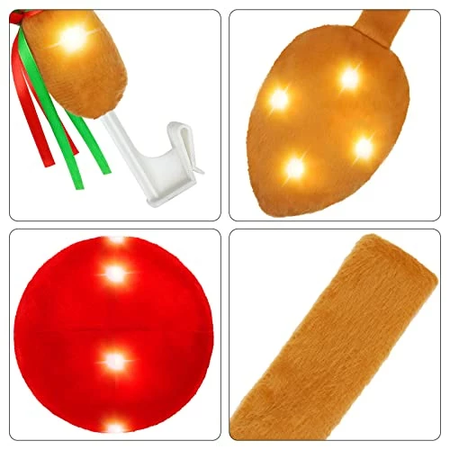 Flash Sale ⭐ URATOT 2 Pack ❄ Christmas Car Decorations Reindeer Antlers Nose Tail Kit With LED Lights For Vehicle ❄ Christmas Decorations Holiday Accessories Decoration Kit For Auto ✨ 4 Flash Sale ⭐ URATOT 2 Pack ❄ Christmas Car Decorations Reindeer Antlers Nose Tail Kit With LED Lights For Vehicle ❄ Christmas Decorations Holiday Accessories Decoration Kit For Auto ✨ - Image 2