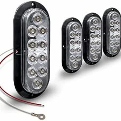 Promo ???? 2pc 6 Inch Red Oval LED Trailer Tail Light Kit [DOT FMVSS 108] [SAE S2T2I6] [Surface-Mount] [IP67 Waterproof] [Stop Turn Tail] Trailer Brake Lights For Boat Trailer RV Trucks ???? -Govee-shop 41AU3sb4qGL. AC