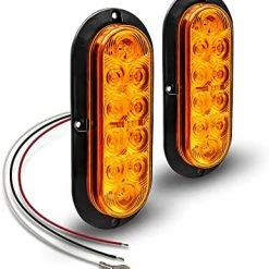 Promo ???? 2pc 6 Inch Red Oval LED Trailer Tail Light Kit [DOT FMVSS 108] [SAE S2T2I6] [Surface-Mount] [IP67 Waterproof] [Stop Turn Tail] Trailer Brake Lights For Boat Trailer RV Trucks ???? -Govee-shop 41BK3j22LpL. AC