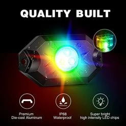 New ???? RGB LED Rock Lights Kit, 4 Pods Underglow Multicolor Neon Light Pod With Bluetooth App Control Flashing Music Mode Wheel Well Light For Truck ATV UTV RZR SUV ???? -Govee-shop 41CGNAJFjLL