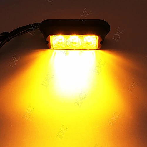 Wholesale ⌛ (2PCS 3-LED Strobe Lights Amber Waterproof Emergency Beacon Flash Lights,Purishion Caution Bar 12 Different Flashing Car SUV Pickup Truck Van¡ 4l Amber ???? 8 Wholesale ⌛ (2PCS 3-LED Strobe Lights Amber Waterproof Emergency Beacon Flash Lights,Purishion Caution Bar 12 Different Flashing Car SUV Pickup Truck Van¡ 4l Amber ???? - Image 6