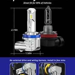 Best Pirce ???? H11 LED Headlight Bulbs, H8/H9/H16 Fog Lights, DRL Or Low Beam, White Fanless Mini Size Car Light Bulb (Pack Of 2) ✔️ 10 Best Pirce ???? H11 LED Headlight Bulbs, H8/H9/H16 Fog Lights, DRL Or Low Beam, White Fanless Mini Size Car Light Bulb (Pack Of 2) ✔️ -Govee-shop 41Dyx7N69gL