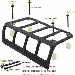 Coupon ❤️ Bentolin Matte Black Rear Tail Light Guard Cover Protector Compatible With 2007-2018 Jeep Wrangler JK 2018 Sahara JKU New - Pair ???? -Govee-shop 41FIua8h9lL