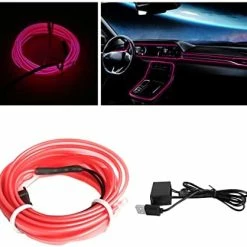 Outlet ???? EL Wire Interior Car LED Strip Lights, USB Auto Neon Light Strip With Sewing Edge, 16FT Electroluminescent Car Ambient Lighting Kits With Fuse Protection, Car Decoration Accessories (Red/16FT) ❤️ -Govee-shop 41FulwA33L. AC