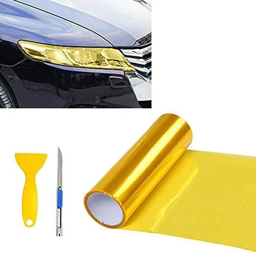 Cheapest ???? 12” X 48” Glossy Yellow Tint Air-Release Vinyl Wrap Film Roll For Car Headlight, Taillight , Fog Lights With Squeegee + Cutter(Glossy Yellow) ✨ 10 Cheapest ???? 12” X 48” Glossy Yellow Tint Air-Release Vinyl Wrap Film Roll For Car Headlight, Taillight , Fog Lights With Squeegee + Cutter(Glossy Yellow) ✨ - Image 8