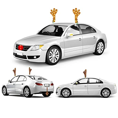 Flash Sale ⭐ URATOT 2 Pack ❄ Christmas Car Decorations Reindeer Antlers Nose Tail Kit With LED Lights For Vehicle ❄ Christmas Decorations Holiday Accessories Decoration Kit For Auto ✨ 7 Flash Sale ⭐ URATOT 2 Pack ❄ Christmas Car Decorations Reindeer Antlers Nose Tail Kit With LED Lights For Vehicle ❄ Christmas Decorations Holiday Accessories Decoration Kit For Auto ✨ - Image 5