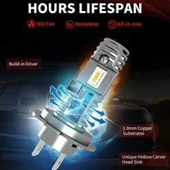 Top 10 ???? H7 LED Bulbs Mini Size, 6000K White Flip Chips All-in-One Conversion Kit, Fanless No Adapter Required Easy Install H7 Bulb, Halogen Replacement Kit, Pack Of 2 ???? -Govee-shop 41IaUd1Lq6L