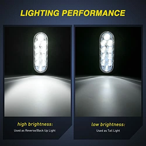 Flash Sale ???? TL-09 6 Inch Oval White LED Trailer Tail Lights 2PCS 10 LED W/Flush Mount Grommets Plugs IP67 Waterproof Reverse/Back Up Trailer Lights For RV Truck Jeep, 2 Years Warranty ???? 6 Flash Sale ???? TL-09 6 Inch Oval White LED Trailer Tail Lights 2PCS 10 LED W/Flush Mount Grommets Plugs IP67 Waterproof Reverse/Back Up Trailer Lights For RV Truck Jeep, 2 Years Warranty ???? - Image 4