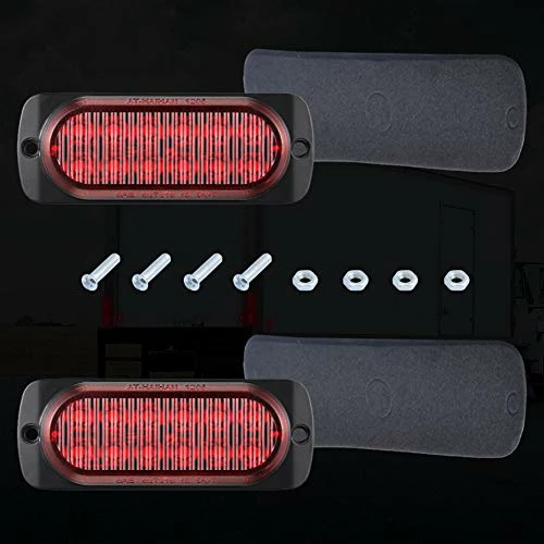 Brand new ???? Pack Of 2 Aluminum Housing Red LED Trailer Stop Brake Turn Tail Lights, DOT Compliant Waterproof Surface Mount Lighting For Truck Tractor Jeep RV ???? 6 Brand new ???? Pack Of 2 Aluminum Housing Red LED Trailer Stop Brake Turn Tail Lights, DOT Compliant Waterproof Surface Mount Lighting For Truck Tractor Jeep RV ???? - Image 4