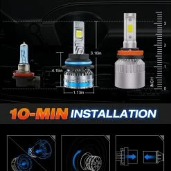 New ???? Fahren Termitor 9007/HB5 LED Headlight Bulbs, 120W 20000 Lumens Bright LED Headlights, 6500K Cool White LED Headlight Conversion Kit IP68 Waterproof, Quick Installation, Pack Of 2 ✔️ -Govee-shop 41OKoYmKCxL