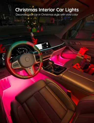 Cheapest ???? Car Interior Lights, Car Led Lights With APP Control, Music Sync Interior Car Lights With 7 Scene Modes And 16 Million Colors, 2 Lines Design RGB Under Dash Car Lighting With Car Charger, DC 12V ???? 4 Cheapest ???? Car Interior Lights, Car Led Lights With APP Control, Music Sync Interior Car Lights With 7 Scene Modes And 16 Million Colors, 2 Lines Design RGB Under Dash Car Lighting With Car Charger, DC 12V ???? - Image 2