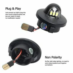 Top 10 ???? LED License Plate Lights Tag Light Lamp Assembly Compatible With Ford F150 F250 F350 Super Duty Ranger Explorer Bronco Excursion Expedition, 6500K Black, Pack Of 2 ????