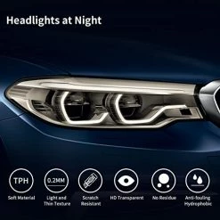 Flash Sale ???? 2PCS 12 By 48 Inches Self Adhesive Car Light Sticker, Smoke Fog Light Taillight Headlight Tint Chameleon, Vinyl Film Sheet With Squeegee + Cutter (Light Black) ???? -Govee-shop 41SvyJayYAL