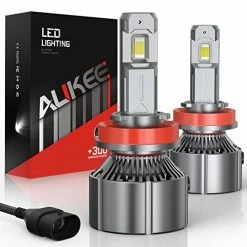 Discount ???? Au-kee Aukee H11 LED Bulbs, 50W 10000 Lumens Extremely Bright 6000K H8 H9 Cool White Conversion Kit Replacement Light Bulb ????