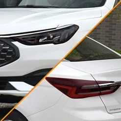 Flash Sale ???? 2PCS 12 By 48 Inches Self Adhesive Car Light Sticker, Smoke Fog Light Taillight Headlight Tint Chameleon, Vinyl Film Sheet With Squeegee + Cutter (Light Black) ???? -Govee-shop 41Te7uzA2PL