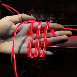 Outlet ???? EL Wire Interior Car LED Strip Lights, USB Auto Neon Light Strip With Sewing Edge, 16FT Electroluminescent Car Ambient Lighting Kits With Fuse Protection, Car Decoration Accessories (Red/16FT) ❤️ -Govee-shop 41VIdO0XuRL