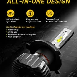 Outlet ???? H4 9003 HB2 LED Bulb Hi/Lo Fanless, Adjustable Beam 6500K Xenon White, 300% Night Visibility High Low Light Kit, Pack Of 2 ???? 12 Outlet ???? H4 9003 HB2 LED Bulb Hi/Lo Fanless, Adjustable Beam 6500K Xenon White, 300% Night Visibility High Low Light Kit, Pack Of 2 ???? -Govee-shop 41Xu1CXaxfL