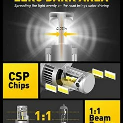 Best Sale ???? 2022 Upgraded H4/9003 LED Headlight Bulbs, 100W 20,000LM Super Bright, 6000K Xenon White, Halogen Replacement With Fan For Cars, Motorcycle, Pack Of 2 ⭐ -Govee-shop 41YXuXo5nxL