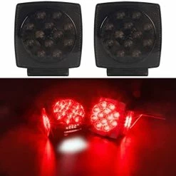 Best reviews of ???? IP68 Waterproof Square Trailer Lights Kit, Brake Stop Tail Running License Plate LED Light Lamp For 12V Camper Truck RV Boat Snowmobile Marine Under 80", DOT Compliant Black ???? -Govee-shop 41Z1QkNseVL. AC