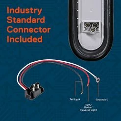 Deals ✔️ 2pc 6" Red Oval LED Trailer Tail Light Kit [DOT FMVSS 108] [SAE S2TSI6P2] [Grommet & Plug Included] [IP67 Waterproof] [Stop Turn Tail] Trailer Brake Lights For Boat Trailer RV Trucks ⌛ -Govee-shop 41dVGA1fV9L