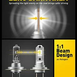 Best Sale ⭐ H7 LED Headlight Bulbs 6500K White, 8 CSP Chips, 1:1 Mini Size, Non-polarity, No Adapter Required Easy Install Conversion Kit, Fanless H7ll Fog Lights Halogen Replacement, 2 Pack ???? -Govee-shop 41f5YXi0SWL