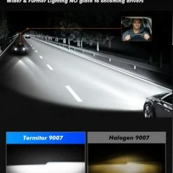 New ???? Fahren Termitor 9007/HB5 LED Headlight Bulbs, 120W 20000 Lumens Bright LED Headlights, 6500K Cool White LED Headlight Conversion Kit IP68 Waterproof, Quick Installation, Pack Of 2 ✔️ -Govee-shop 41fHfXnS9mL