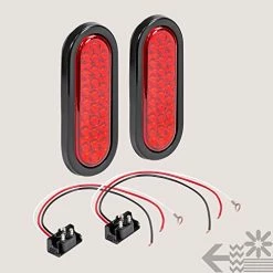 New ???? 2pc 6" Red Oval LED Trailer Tail Light Kit [DOT FMVSS 108] [SAE STIP] [24 LED] [Grommet & Plug Included] [IP67 Waterproof] [Stop Turn Tail] Trailer Brake Lights For Boat Trailer RV Trucks ⌛ -Govee-shop 41hJdrJN0ML