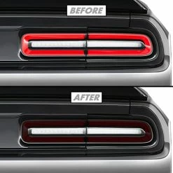 Cheap ✨ PreCut Vinyl Smoke Tint For 2015-2022 Dodge Challenger Taillight (1. Taillight, 20% Dark Smoke) ⌛