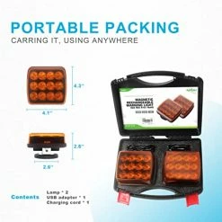 Promo ❤️ 2Pcs Rechargeable Flashing Lights For Vehicles, Super Magnetic Strobe Hazard Lights, 12-24V, Wireless Portable Amber Led Warning Beacon Emergency Light For Trucks Bus Tractor Oversize Trail ???? 13 Promo ❤️ 2Pcs Rechargeable Flashing Lights For Vehicles, Super Magnetic Strobe Hazard Lights, 12-24V, Wireless Portable Amber Led Warning Beacon Emergency Light For Trucks Bus Tractor Oversize Trail ???? -Govee-shop 41kJifGoOAL