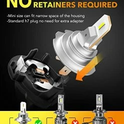 Brand new ???? H7 LED Headlight Bulbs Non-polarity, 6500K Cool White 8 LED Chips No Dark Spot, 1:1 Design No Adapter Required, All-in-One Conversion Kit For High And Low Beam Fog Lights Replacement, Pack Of 2 ✔️ 10 Brand new ???? H7 LED Headlight Bulbs Non-polarity, 6500K Cool White 8 LED Chips No Dark Spot, 1:1 Design No Adapter Required, All-in-One Conversion Kit For High And Low Beam Fog Lights Replacement, Pack Of 2 ✔️ -Govee-shop 41kapNqPccL