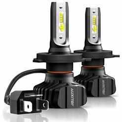 Outlet ???? H4 9003 HB2 LED Bulb Hi/Lo Fanless, Adjustable Beam 6500K Xenon White, 300% Night Visibility High Low Light Kit, Pack Of 2 ????