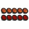 Best Sale ⭐ 10Pack(5 Amber + 5 Red) 2" Led Round Side Marker Light Grommet Flush Mount 4LED, Sealed 2 Round Led Marker Lights Truck Trailer With Reflex Lens, IP67 Waterproof ???? -Govee-shop 41mJ0brtnOL