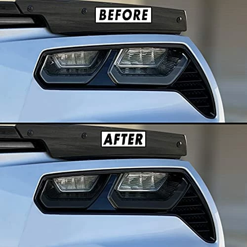 Best Pirce ???? SlickMod PreCut Vinyl Smoke Tint For 2014-2019 Chevy Corvette C7 Tail Light (5. Third Brake Light, 20% Dark Smoke) ???? 4 Best Pirce ???? SlickMod PreCut Vinyl Smoke Tint For 2014-2019 Chevy Corvette C7 Tail Light (5. Third Brake Light, 20% Dark Smoke) ???? - Image 2