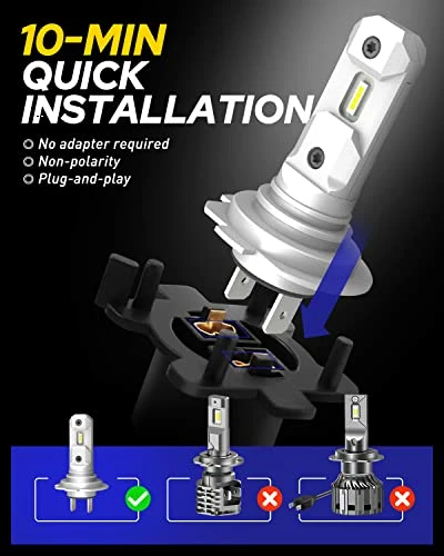 Best reviews of ???? H7 LED Headlight Bulb, 6500K White Headlight Bulbs For High And Low Beam Fog Lights Fanless Halogen Replacement Bulb, 1:1 Mini Size Plug And Play No Adapter Required, Pack Of 2 ✨ 6 Best reviews of ???? H7 LED Headlight Bulb, 6500K White Headlight Bulbs For High And Low Beam Fog Lights Fanless Halogen Replacement Bulb, 1:1 Mini Size Plug And Play No Adapter Required, Pack Of 2 ✨ - Image 4