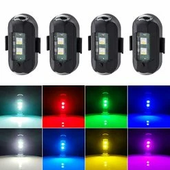 Discount ???? 4Pcs LED Strobe Lights Upgrade 8 Colors Led Aircraft Strobe Lights & USB Charging Riding Flying Anti-collision Night Signal Emergency Light For Car / Motorcycle / Bike / Drone / RC Boat Strobe Drone Light/2 Pcs ????