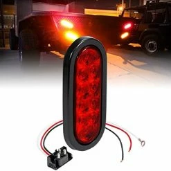 Deals ✔️ 2pc 6" Red Oval LED Trailer Tail Light Kit [DOT FMVSS 108] [SAE S2TSI6P2] [Grommet & Plug Included] [IP67 Waterproof] [Stop Turn Tail] Trailer Brake Lights For Boat Trailer RV Trucks ⌛ -Govee-shop 41qUXnVjmML. AC