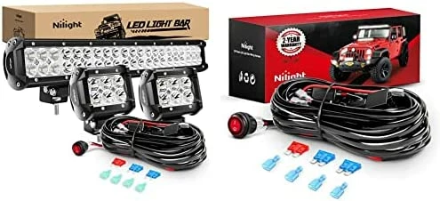 Flash Sale ???? ZH002 20Inch 126W Spot Flood Combo Led Off Road Led Light Bar 2PCS 18w 4Inch Spot LED Pods With 16AWG Wiring Harness Kit-3 Lead, 2 Years Warranty ???? 10 Flash Sale ???? ZH002 20Inch 126W Spot Flood Combo Led Off Road Led Light Bar 2PCS 18w 4Inch Spot LED Pods With 16AWG Wiring Harness Kit-3 Lead, 2 Years Warranty ???? - Image 8