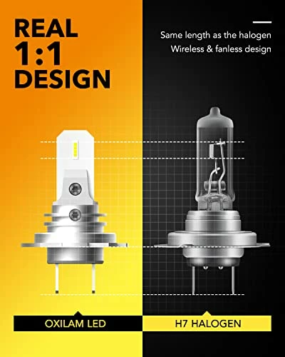 Brand new ???? H7 LED Headlight Bulbs Non-polarity, 6500K Cool White 8 LED Chips No Dark Spot, 1:1 Design No Adapter Required, All-in-One Conversion Kit For High And Low Beam Fog Lights Replacement, Pack Of 2 ✔️ 6 Brand new ???? H7 LED Headlight Bulbs Non-polarity, 6500K Cool White 8 LED Chips No Dark Spot, 1:1 Design No Adapter Required, All-in-One Conversion Kit For High And Low Beam Fog Lights Replacement, Pack Of 2 ✔️ - Image 4