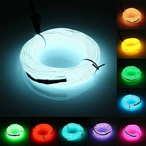 Top 10 ⌛ EL Wire Interior Car LED Strip Lights, LEDCARE USB Neon Glowing Strobing Electroluminescent Wire Lights With 6mm Sewing Edge, Ambient Lighting Kits For Car, Garden, Decorations (5M/15FT, Blue) ???? 4 Top 10 ⌛ EL Wire Interior Car LED Strip Lights, LEDCARE USB Neon Glowing Strobing Electroluminescent Wire Lights With 6mm Sewing Edge, Ambient Lighting Kits For Car, Garden, Decorations (5M/15FT, Blue) ???? - Image 2