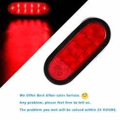 Coupon ⭐ 6'' LED Waterproof Oval Red Trailer Lights Rear Stop Turn Signal Parking Tail Brake Lights For Boat Trailer Truck RV (Red, 2 Pack) ✨ -Govee-shop 41u0MSaOJCL