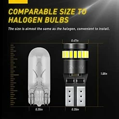 Best Sale ???? 194 LED Bulbs 168 175 2825 W5W T10 24-SMD 3014 Chipsets 6000K White For Car Dome Map Door Dash Instrument Courtesy License Plate Lights Pack Of 2 Brilliant Red ???? 15 Best Sale ???? 194 LED Bulbs 168 175 2825 W5W T10 24-SMD 3014 Chipsets 6000K White For Car Dome Map Door Dash Instrument Courtesy License Plate Lights Pack Of 2 Brilliant Red ???? -Govee-shop 41utZZgc4QS
