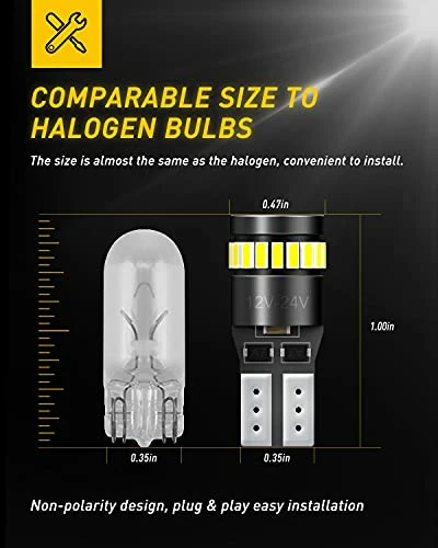 Best Sale ???? 194 LED Bulbs 168 175 2825 W5W T10 24-SMD 3014 Chipsets 6000K White For Car Dome Map Door Dash Instrument Courtesy License Plate Lights Pack Of 2 Brilliant Red ???? 7 Best Sale ???? 194 LED Bulbs 168 175 2825 W5W T10 24-SMD 3014 Chipsets 6000K White For Car Dome Map Door Dash Instrument Courtesy License Plate Lights Pack Of 2 Brilliant Red ???? - Image 5