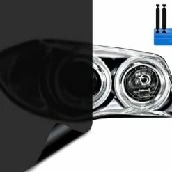 Coupon ⭐ Air-Tint Extra-Wide Headlight Taillight Vinyl Tint Wrap 16 Inch X 48 Inch Roll Including Yellow Detailer Squeegee & 2X Black Felt Edge Decals (Dark Black) ???? -Govee-shop 41wkkQBrq6L. AC